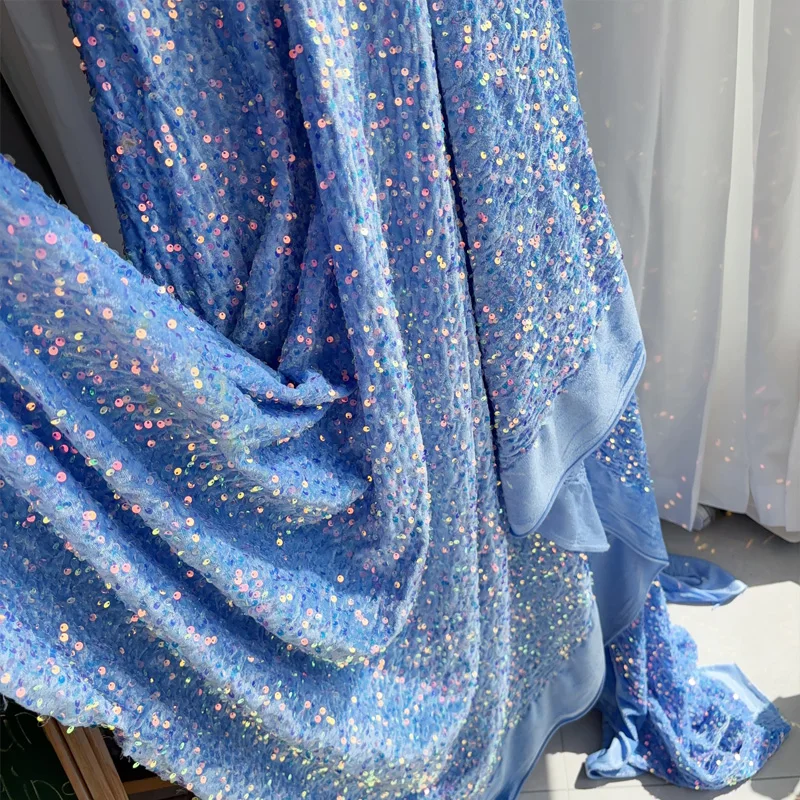 Sequins Stretch Velvet Fabric Width 59" Spandex Velour Apparel, Costume, Events, Decoration,Dress Dance Wear Iridescent Material
Sequins Stretch Velvet Fabric Width 59" Spandex Velour Apparel, Costume, Events, Decoration,Dress Dance Wear Iridescent Material