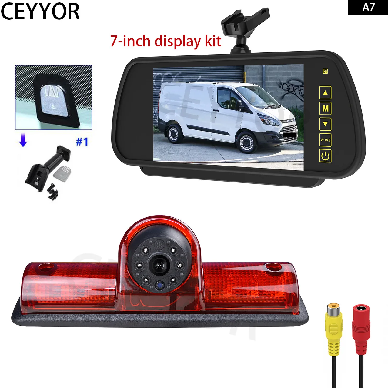 AHD 1080P reverse parking camera + 7'' monitor for Nissan NV 1500, 2500, 3500 NV Cargo van (2012-2019) Transporter,
AHD 1080P reverse parking camera + 7'' monitor for Nissan NV 1500, 2500, 3500 NV Cargo van (2012-2019) Transporter,