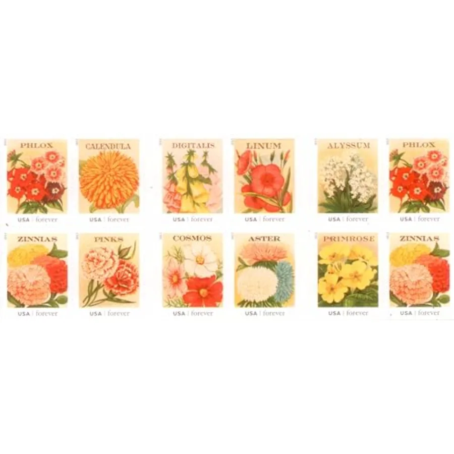 Vintage Seed Packets Forever Stamps Booklet of 20 Stamps
Vintage Seed Packets Forever Stamps Booklet of 20 Stamps