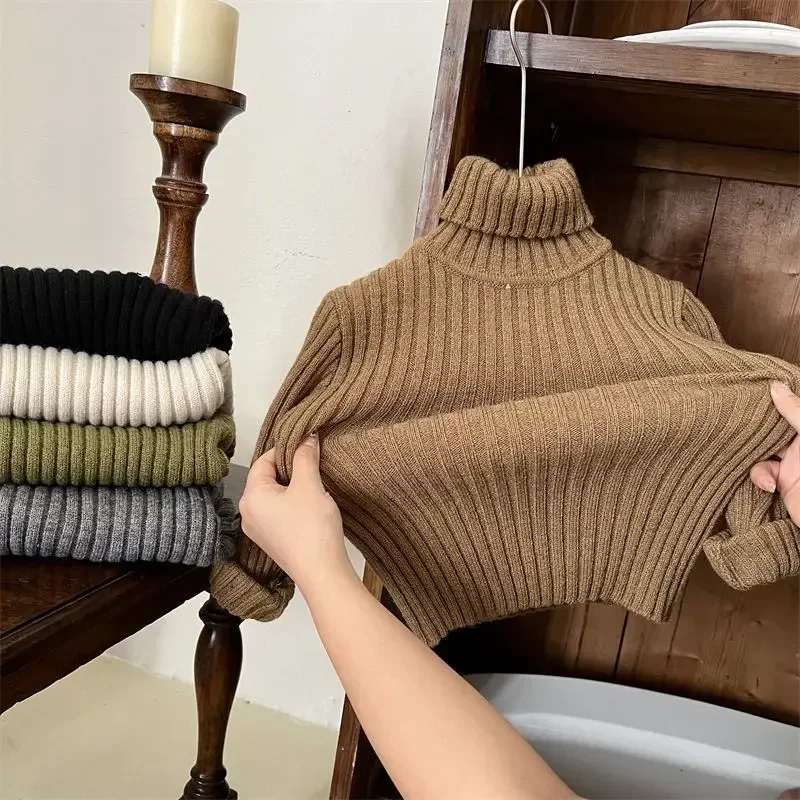 Children's Solid Color Bottoming Sweater 2023 Autumn and Winter New Girls Thickened Turtleneck Knit Sweater Baby Warm Inside
Children's Solid Color Bottoming Sweater 2023 Autumn and Winter New Girls Thickened Turtleneck Knit Sweater Baby Warm Inside