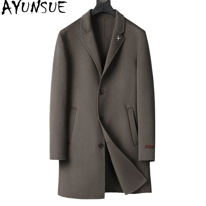 AYUNSUE 100% Sheep Wool Jacket Men Winter Clothes 2025 Mid-length Trench Coat Business Casual Mens Coats 85% Goose Down Vest
AYUNSUE 100% Sheep Wool Jacket Men Winter Clothes 2025 Mid-length Trench Coat Business Casual Mens Coats 85% Goose Down Vest