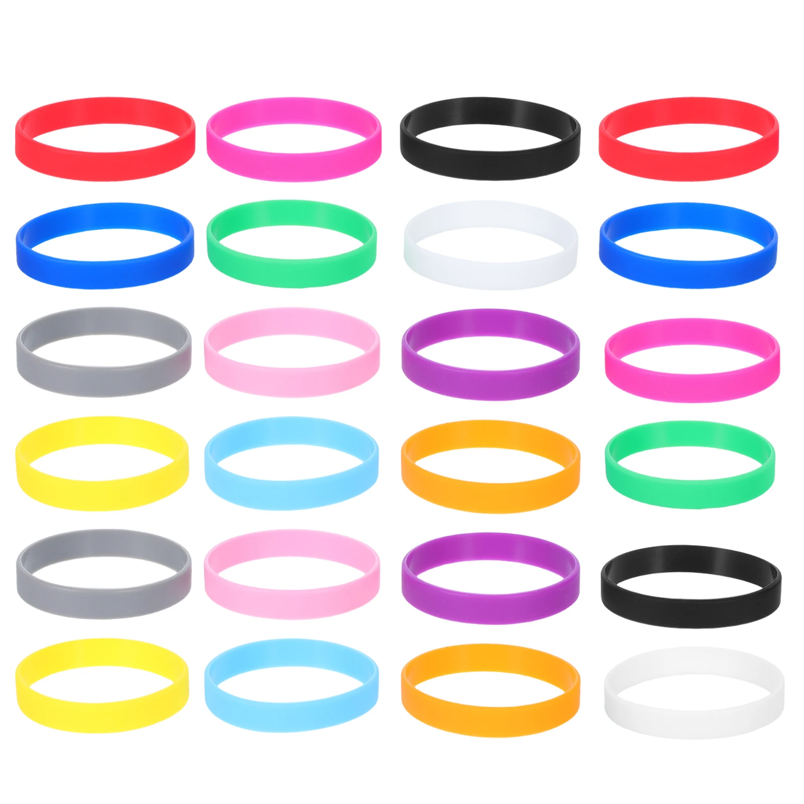 24pcs Silicone Wristbands Colorful Rubber Bracelets Soft Comfortable Reusable Long Wear Lightweight Portable Party Festivals
24pcs Silicone Wristbands Colorful Rubber Bracelets Soft Comfortable Reusable Long Wear Lightweight Portable Party Festivals