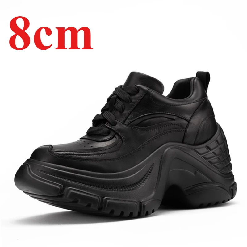 Genuine Leather Height Increasing Shoes for Women's 8cm Elevated Shoes Thick Platform Comfortable Breathable Casual Sports Shoes
Genuine Leather Height Increasing Shoes for Women's 8cm Elevated Shoes Thick Platform Comfortable Breathable Casual Sports Shoes