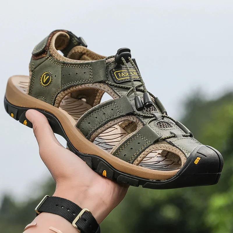 Men Sandals Cowhide Leather Male Summer Shoes Outdoor Beach Gladiator Sandals Shoes for Men Sneakers Sandalias Tenis Masculino
Men Sandals Cowhide Leather Male Summer Shoes Outdoor Beach Gladiator Sandals Shoes for Men Sneakers Sandalias Tenis Masculino