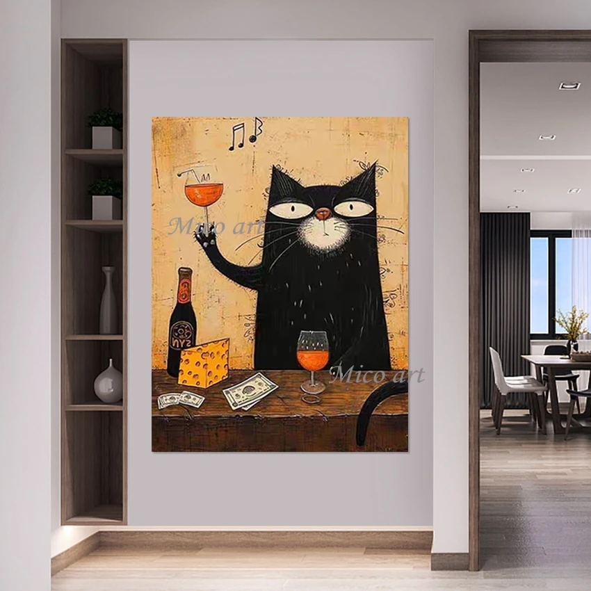 Simple Design Style, Frameless, Canvas Art, Abstract Animal Cat Oil Painting, Decor Item for Cafe, Wall Picture, Office Artwork
Simple Design Style, Frameless, Canvas Art, Abstract Animal Cat Oil Painting, Decor Item for Cafe, Wall Picture, Office Artwork