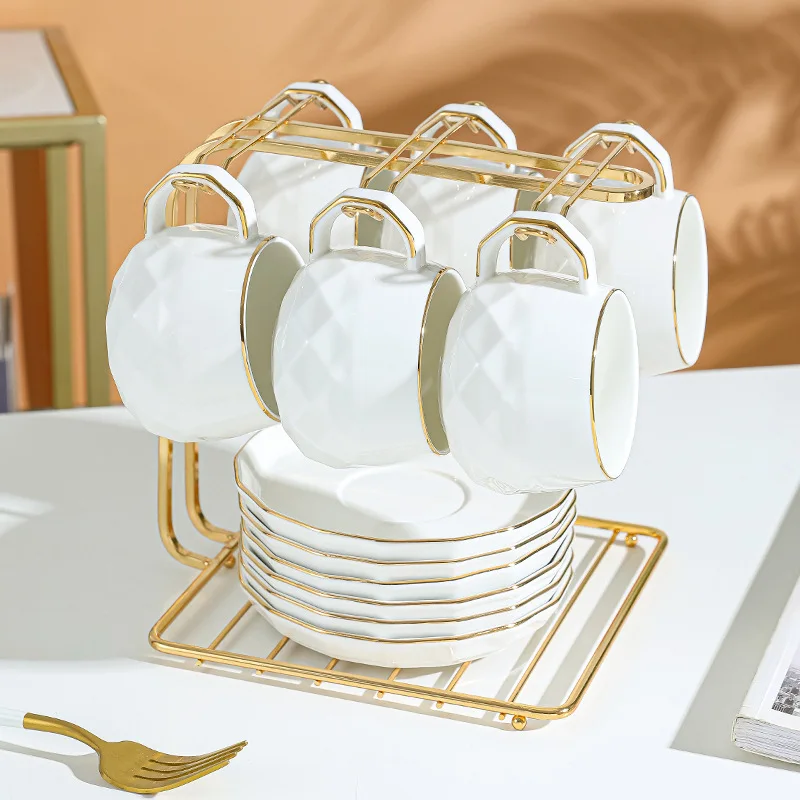 Living room ceramic teacup set housewarming gifts practical wedding gift tea set
Living room ceramic teacup set housewarming gifts practical wedding gift tea set