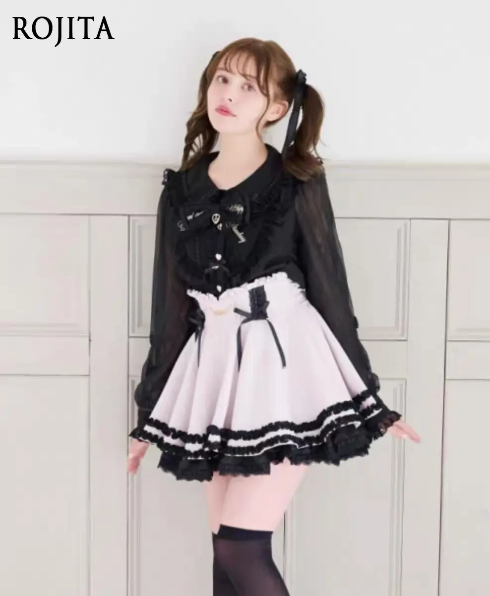 Liz Japanese Mass- Produced Sweet A-line Lolita Skirt 2026 New High Waist Ruffle Lace Hem Bow Decor Pink Fluffy Skirt Women
Liz Japanese Mass- Produced Sweet A-line Lolita Skirt 2026 New High Waist Ruffle Lace Hem Bow Decor Pink Fluffy Skirt Women