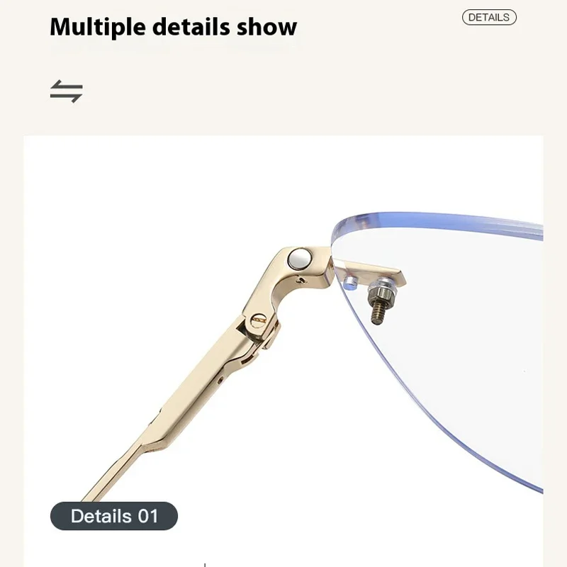 XUKA Rimless Frame 2 in 1 Myopia Sunglasses Women Custom Optics Prescription Fashion Magnetic Clip PolarizedGlasses -0.50 to -1
XUKA Rimless Frame 2 in 1 Myopia Sunglasses Women Custom Optics Prescription Fashion Magnetic Clip PolarizedGlasses -0.50 to -1