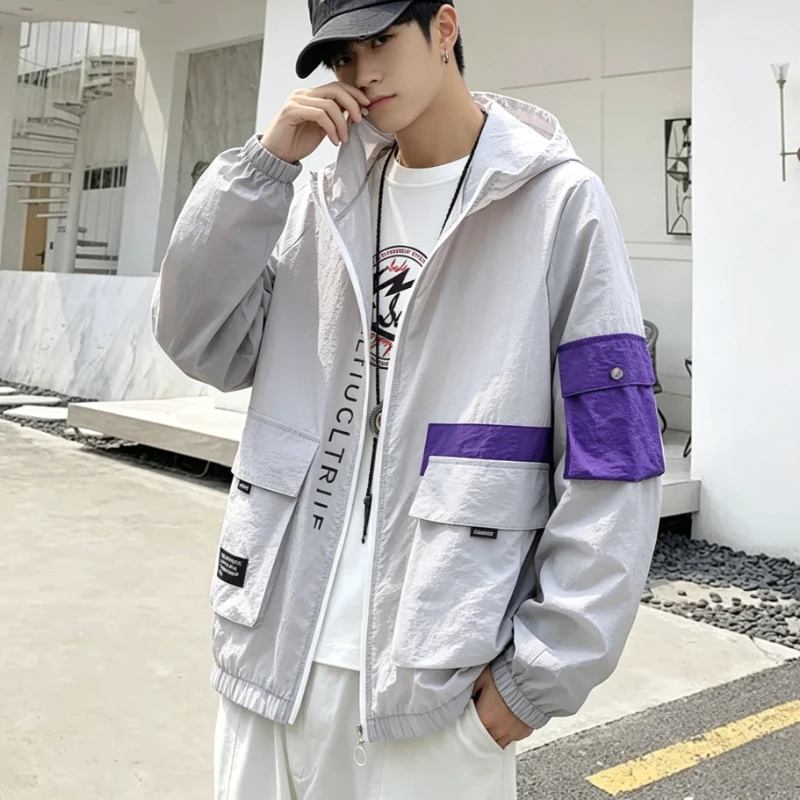 Outdoor Camping Thin Sunscreen Jacket Men Color Block Sun Protection Clothing Fishing Hunting Clothes Quick Dry Skin Windbreaker
Outdoor Camping Thin Sunscreen Jacket Men Color Block Sun Protection Clothing Fishing Hunting Clothes Quick Dry Skin Windbreaker