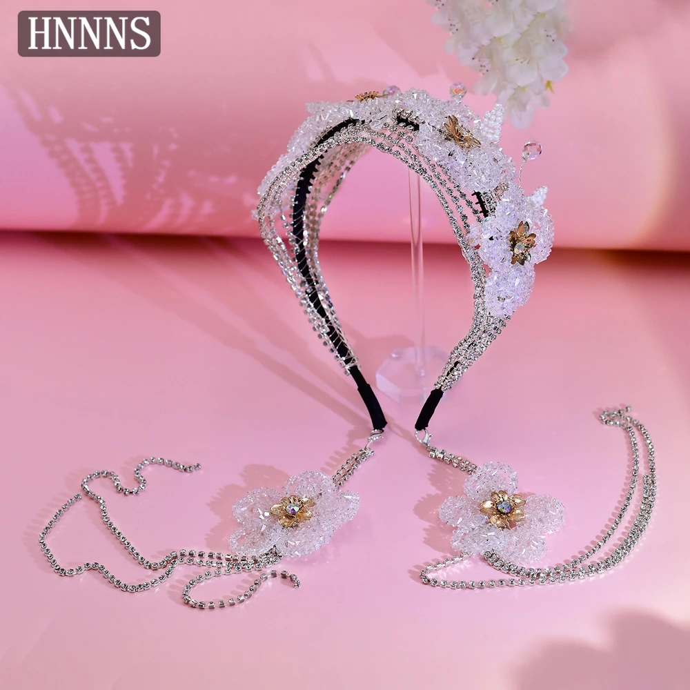 HNNNS Crystal Beaded Flowers Headband Long Tassel Luxury Headdress Elegant Wide Headpiece Wedding Dress Hair Accessories A101
HNNNS Crystal Beaded Flowers Headband Long Tassel Luxury Headdress Elegant Wide Headpiece Wedding Dress Hair Accessories A101