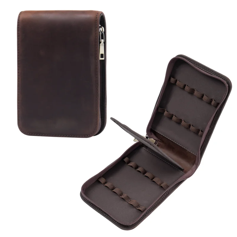 AIGUONIU Crazy Horse Cowhide 12 Grid Pen Zipper Storage Bag with Multiple Supports Large Capacity Stationery Pen Box Pen Case
AIGUONIU Crazy Horse Cowhide 12 Grid Pen Zipper Storage Bag with Multiple Supports Large Capacity Stationery Pen Box Pen Case