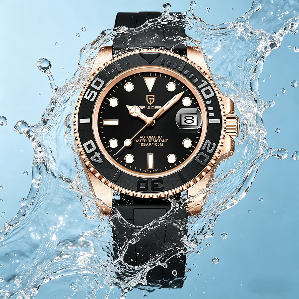 Top sports luxury PAGANI DESIGN men's mechanical automaticwatch diving rose gold bezel night light fashion gift watch for man+box
Top sports luxury PAGANI DESIGN men's mechanical automaticwatch diving rose gold bezel night light fashion gift watch for man+box