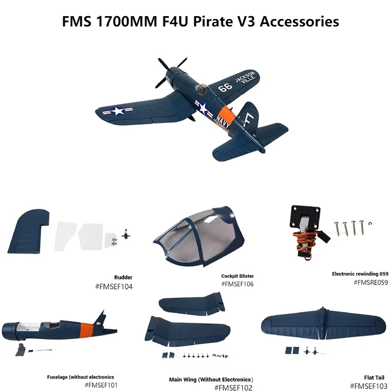 Fms 1700 мм F4u Pirate V3 Edition, аксессуары с синим покрытием, электронный пульт дистанционного управления, модель самолета, высококачественные игрушечные аксессуары
Fms 1700 мм F4u Pirate V3 Edition, аксессуары с синим покрытием, электронный пульт дистанционного управления, модель самолета, высококачественные игрушечные аксессуары