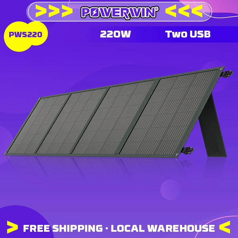 Складная солнечная панель POWERWIN PWS220 мощностью 220 Вт для автофургонов, автономная система с высокой эффективностью 24%, ETFE IP65, быстрой зарядкой и последовательным портом.
Складная солнечная панель POWERWIN PWS220 мощностью 220 Вт для автофургонов, автономная система с высокой эффективностью 24%, ETFE IP65, быстрой зарядкой и последовательным портом.