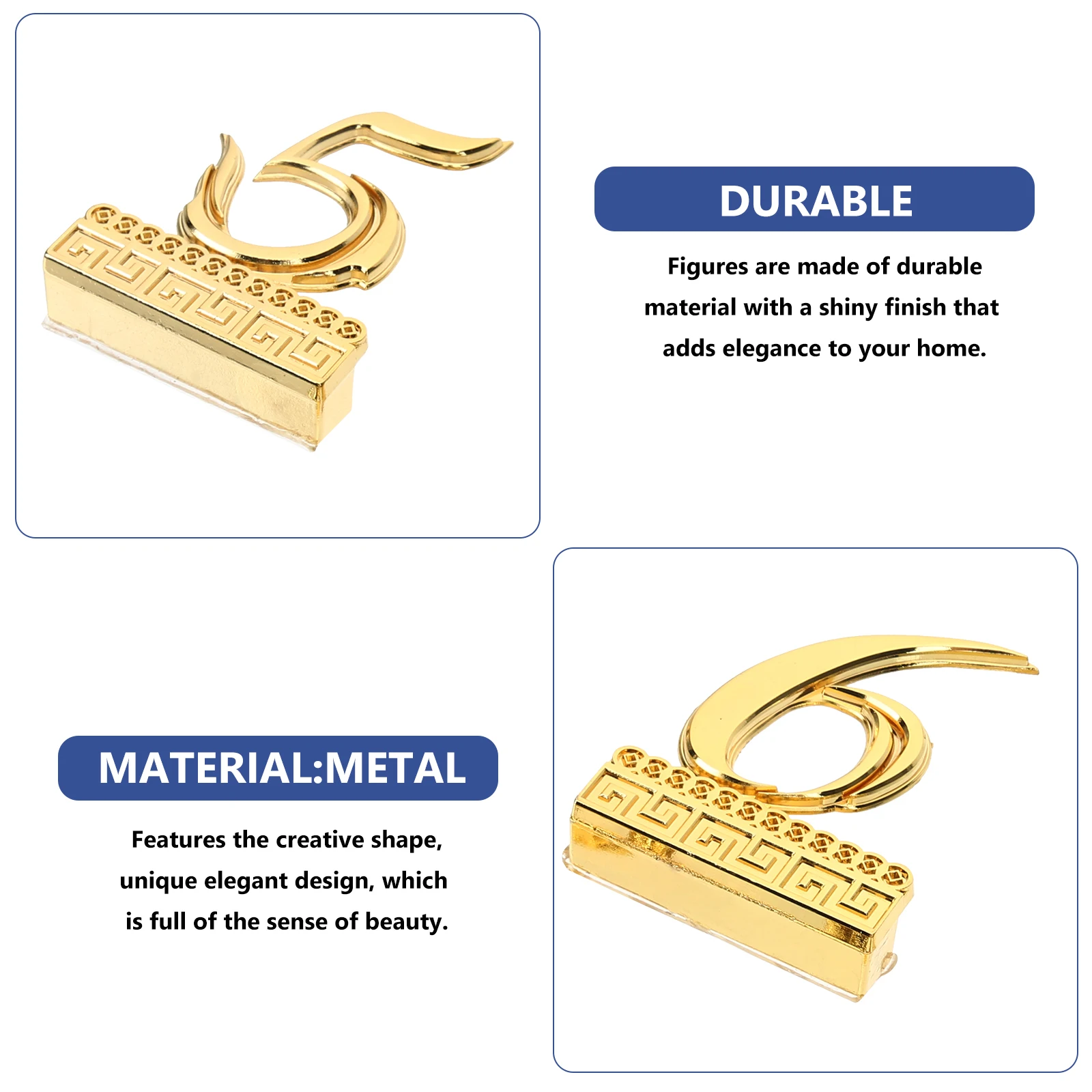 5Pcs Metal House Number Stickers Self-Adhesive Door Numbers for Wooden Mailboxes Address Numbers
5Pcs Metal House Number Stickers Self-Adhesive Door Numbers for Wooden Mailboxes Address Numbers