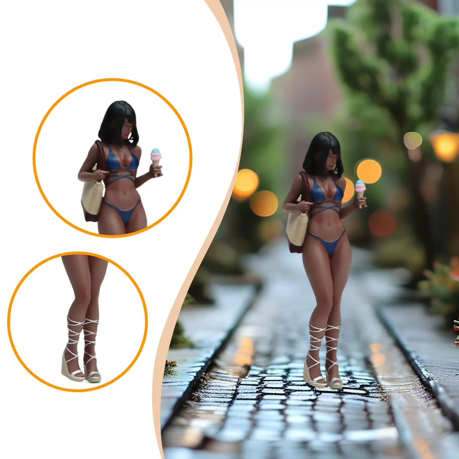1:64 Bikini Girl Model Dioramas Stimulated Mini Ice Cream Girl Figure Photo Prop for Micro Landscape Sand Table Fairy Garden
1:64 Bikini Girl Model Dioramas Stimulated Mini Ice Cream Girl Figure Photo Prop for Micro Landscape Sand Table Fairy Garden