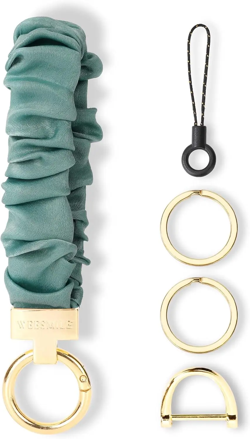 Stretchy Keychain Wristlet for Car Keys with D Ring, Cute Scrunchie Bracelet for Women Men
Stretchy Keychain Wristlet for Car Keys with D Ring, Cute Scrunchie Bracelet for Women Men