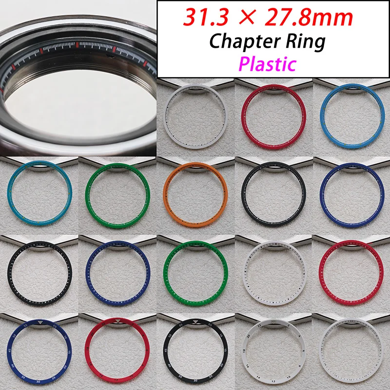 31.3mm Watch Chapter Ring Plastic Various styles Fits NH35 NH36 Watch Case Complement with 28.5mm Dial Watch Replacement Parts
31.3mm Watch Chapter Ring Plastic Various styles Fits NH35 NH36 Watch Case Complement with 28.5mm Dial Watch Replacement Parts