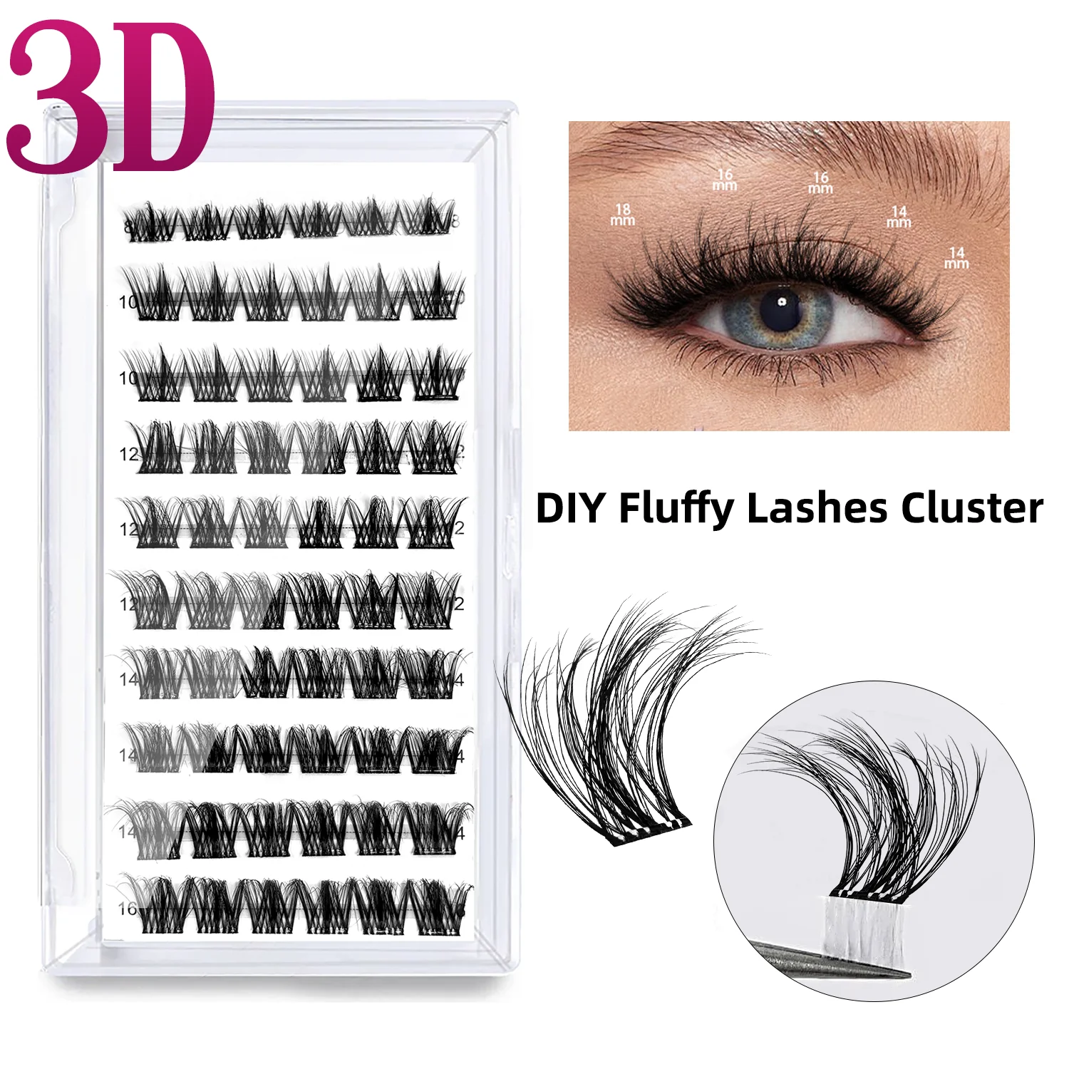 Self-adhesive Cluster Lashes Fluffy Soft 3D False Eyelashes wild Natural Bundle Wispy Individual Eyelashes New Manga Lashes
Self-adhesive Cluster Lashes Fluffy Soft 3D False Eyelashes wild Natural Bundle Wispy Individual Eyelashes New Manga Lashes