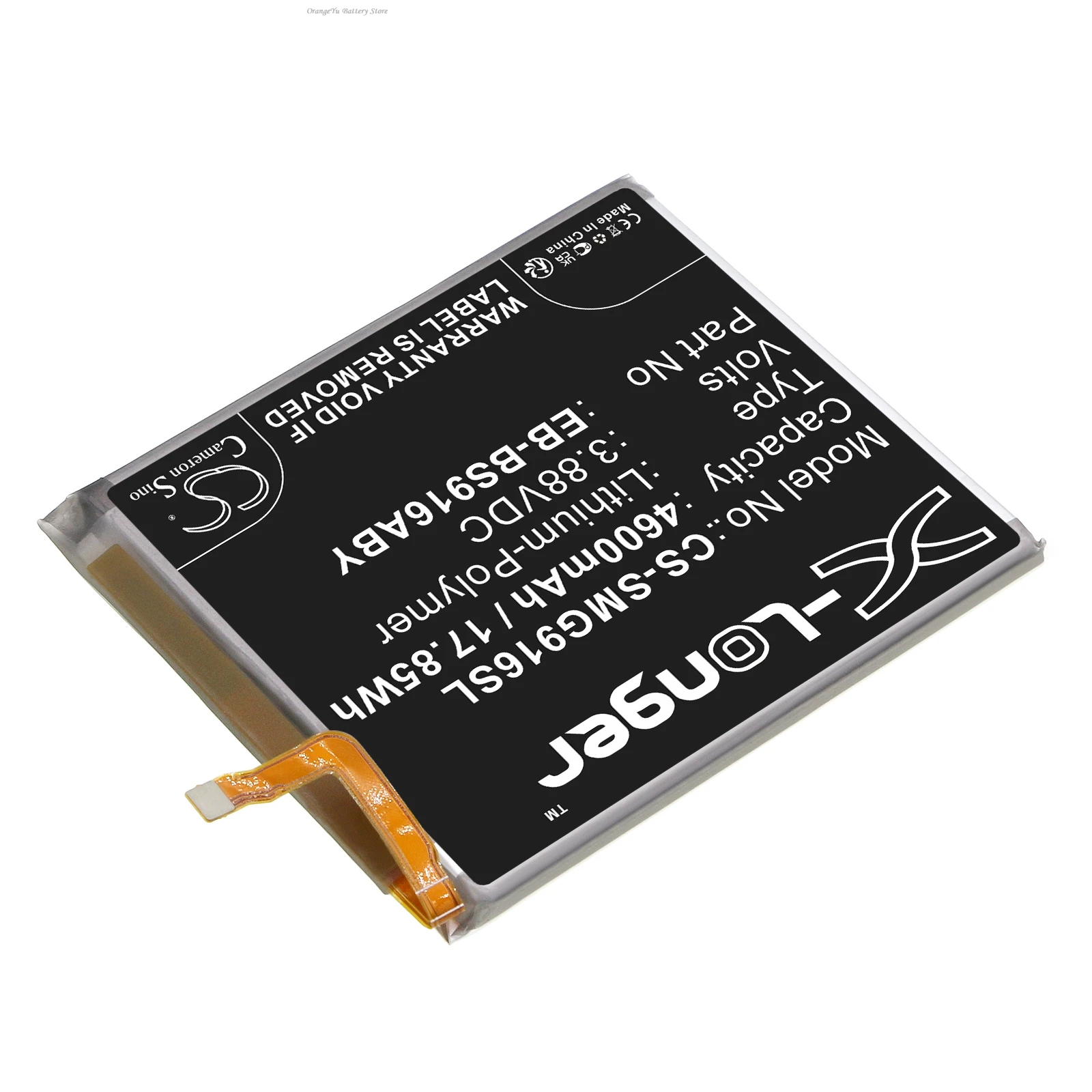 Replacement 3.88V 4600mAh Mobile Phone Battery EB-BS916ABY for Samsung Galaxy S23+ S23 Plus SM-S916B SM-S9160 SM-S916E S916N
Replacement 3.88V 4600mAh Mobile Phone Battery EB-BS916ABY for Samsung Galaxy S23+ S23 Plus SM-S916B SM-S9160 SM-S916E S916N