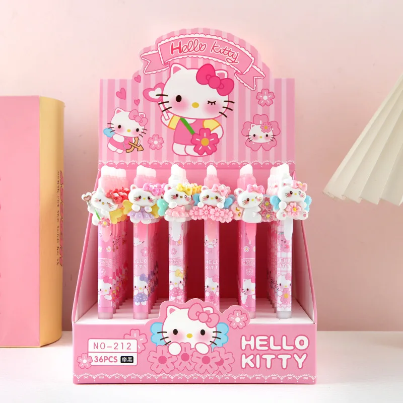 Sanrio Gel Pen 36Pcs Erasable Blue 0.5mm Cartoon Hello Kitty Erasable Black Student Painting Pen Children Gifts School Supplies
Sanrio Gel Pen 36Pcs Erasable Blue 0.5mm Cartoon Hello Kitty Erasable Black Student Painting Pen Children Gifts School Supplies
