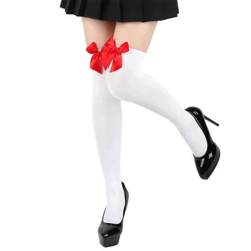 New Fashion Women Thigh High Socks Elastic Soft Bow Hold-Up Stockings Valentines Day Stockings Daily Hot Sale
New Fashion Women Thigh High Socks Elastic Soft Bow Hold-Up Stockings Valentines Day Stockings Daily Hot Sale