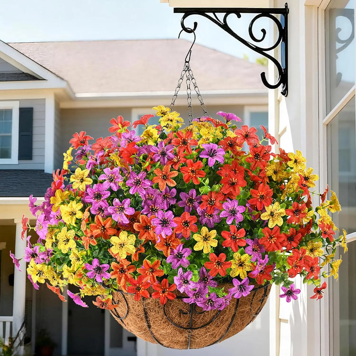 12 Bundles UV-Resistant Faux Hanging Basket, Realistic Silk Flowers for Outdoor Spring Summer Porch Patio Balcony Garden Decor
12 Bundles UV-Resistant Faux Hanging Basket, Realistic Silk Flowers for Outdoor Spring Summer Porch Patio Balcony Garden Decor