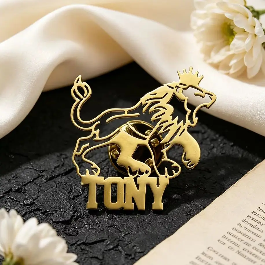 Custom Name/Text Brooch For 'The Lion King' Personalized Simple Men And Women's Universal Lapel Pin Stainless Steel Retro Style
Custom Name/Text Brooch For 'The Lion King' Personalized Simple Men And Women's Universal Lapel Pin Stainless Steel Retro Style