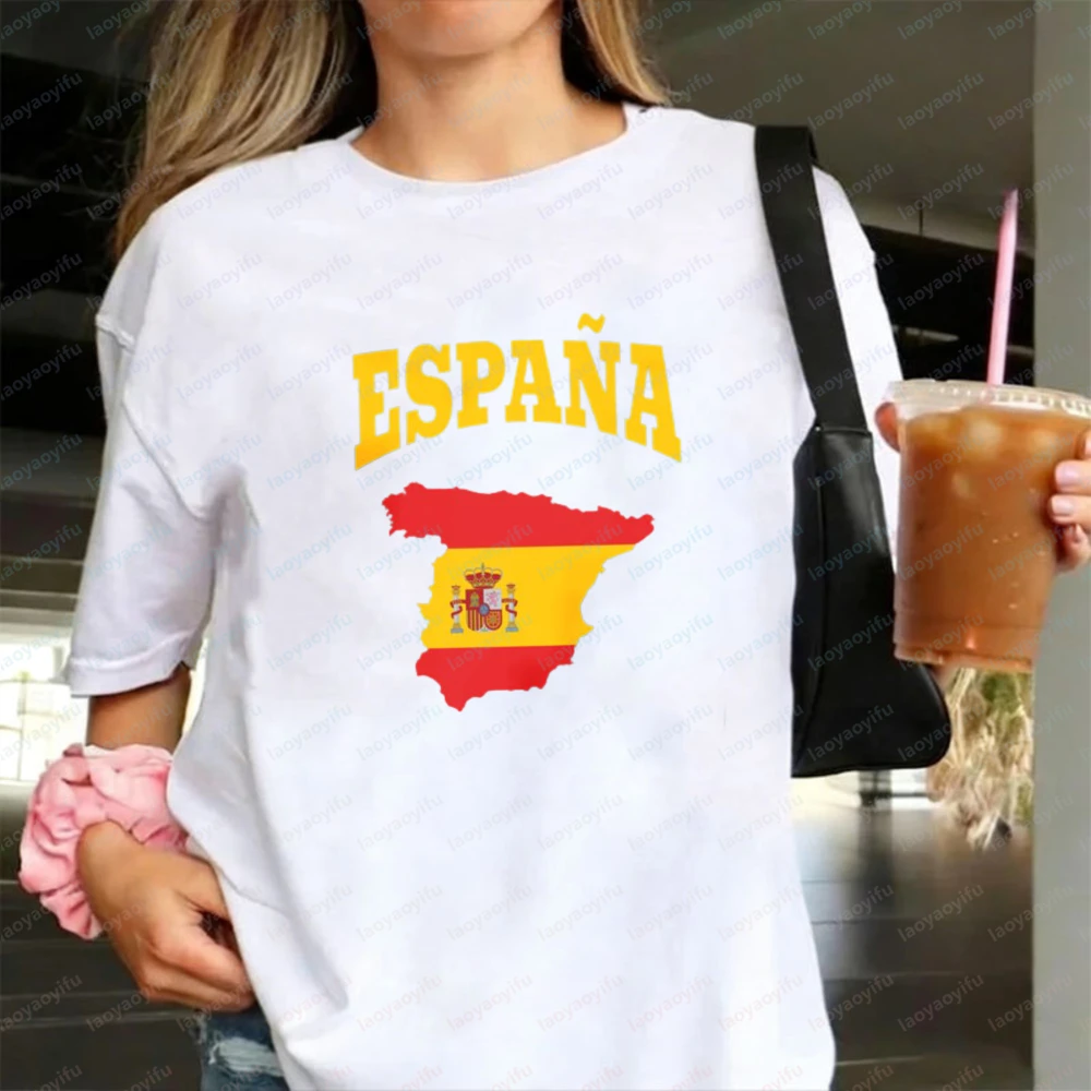 España Flag Map Cotton T-Shirt Spanish 2026 Soccer Graphic Tee Patriotic Casual Tops Sports Events Summer Clothes for Women Men
España Flag Map Cotton T-Shirt Spanish 2026 Soccer Graphic Tee Patriotic Casual Tops Sports Events Summer Clothes for Women Men