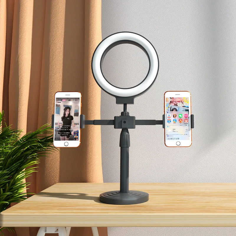 Live Camera Light Dual-camera Ring Light Self-timer Beauty Bracket Desktop LED Circle for Laptop Lighting Kit Gifts Video New
Live Camera Light Dual-camera Ring Light Self-timer Beauty Bracket Desktop LED Circle for Laptop Lighting Kit Gifts Video New