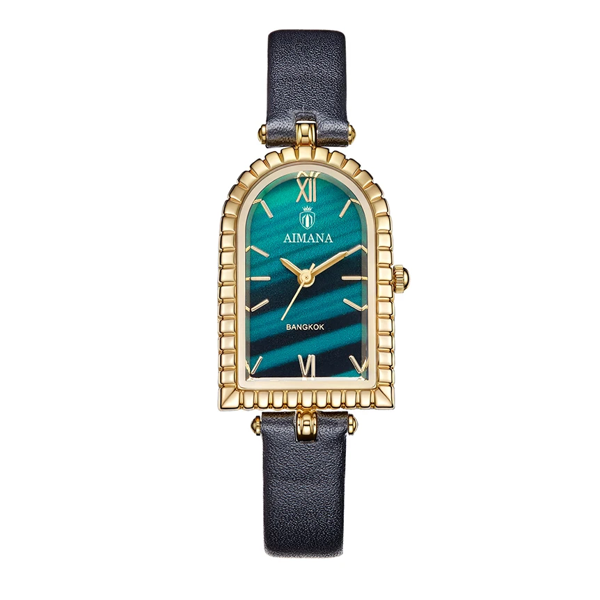 AIMANA Vintage Arch Rectangle Women Watch Malachite Green Dial Leather Strap Quartz Wristwatch Waterproof Elegant Ladies Dress W
AIMANA Vintage Arch Rectangle Women Watch Malachite Green Dial Leather Strap Quartz Wristwatch Waterproof Elegant Ladies Dress W