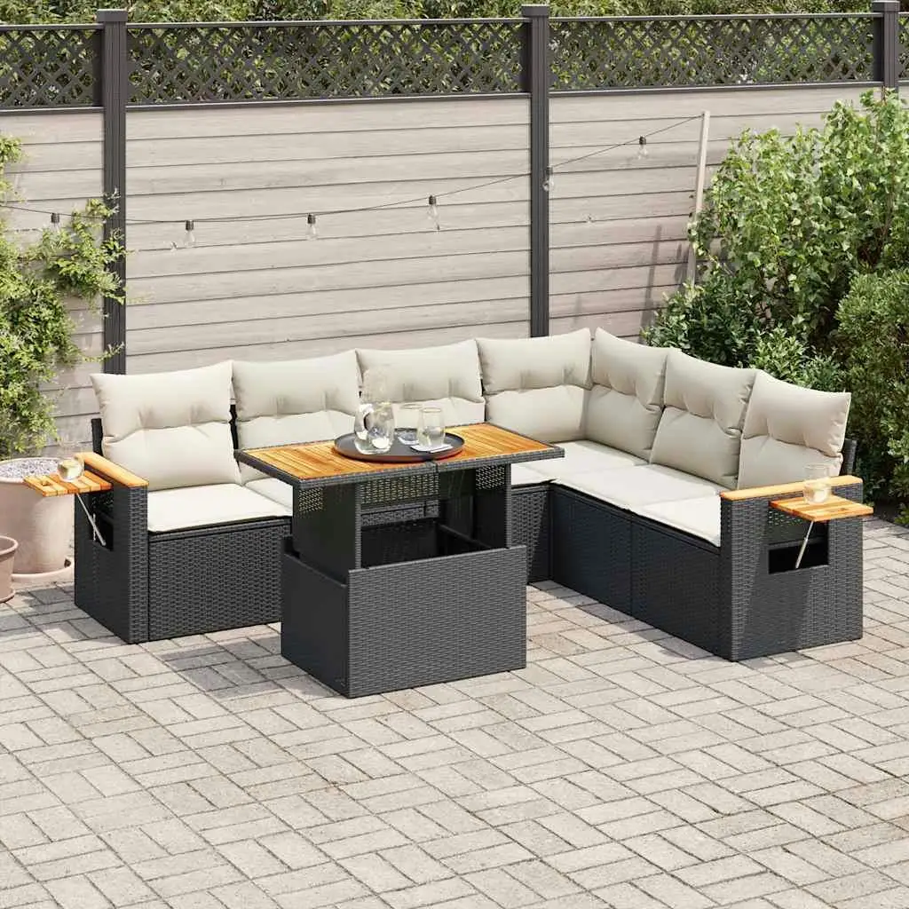 6 Piece Outdoor Patio Sofa Set Wicker Cushions Black Rattan Acacia Garden Furniture
6 Piece Outdoor Patio Sofa Set Wicker Cushions Black Rattan Acacia Garden Furniture