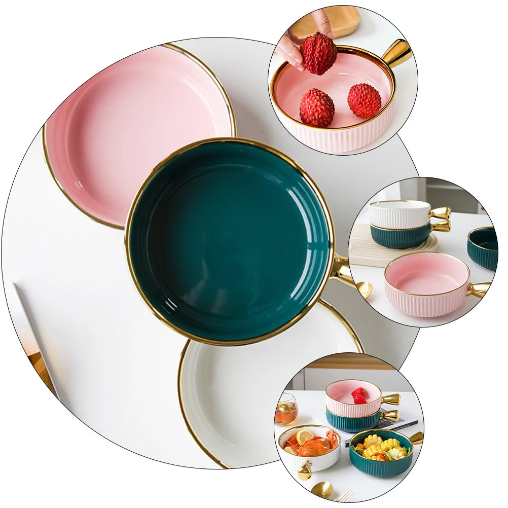 1Pcs Ceramic Salad Fruit Dessert Bowl Comfortable Handle Heat Insulated Smooth Edges Food Holder Ceramic Bowl with Handle
1Pcs Ceramic Salad Fruit Dessert Bowl Comfortable Handle Heat Insulated Smooth Edges Food Holder Ceramic Bowl with Handle