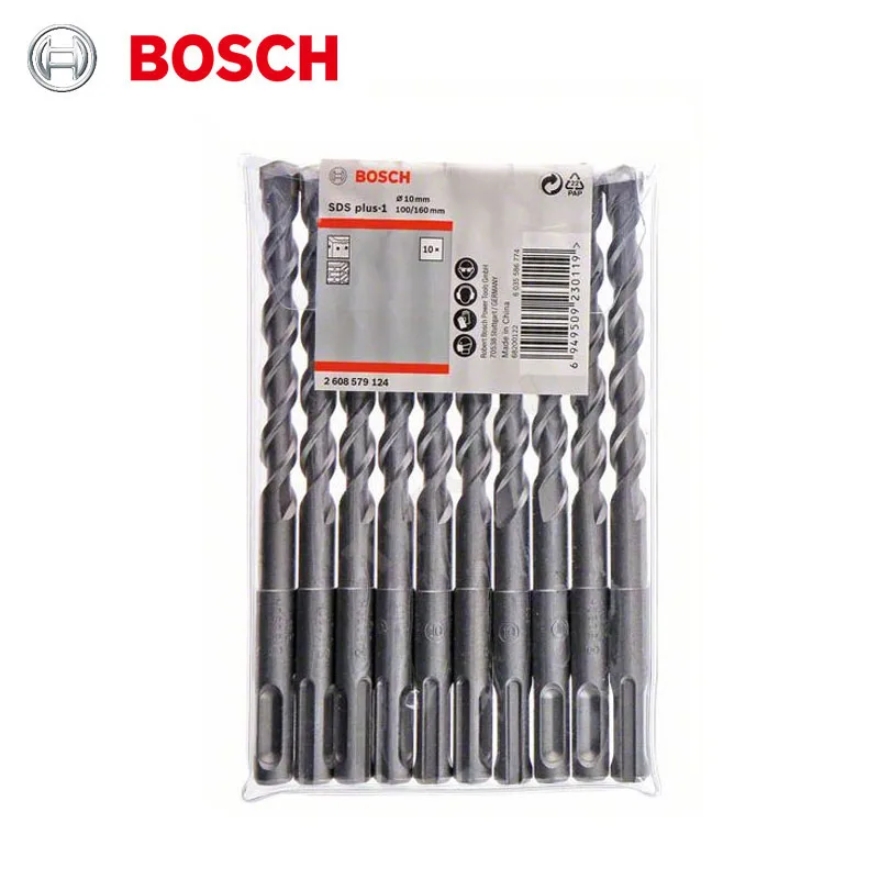 Bosch 2608579124 10Pcs SDS Plus-1 Drill Bit Set 10x160mm Tungsten Carbide Masonry Concrete Drilling For Rotary Hammer
Bosch 2608579124 10Pcs SDS Plus-1 Drill Bit Set 10x160mm Tungsten Carbide Masonry Concrete Drilling For Rotary Hammer