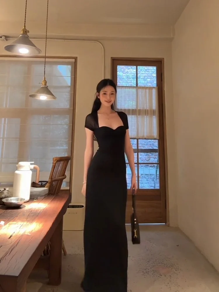 Stazf7 Elegant Black Fish Tail Long Dress Slim Fit Mesh Splicing Summer City Commuting Date Party Ball Everyday Work Street S...
Stazf7 Elegant Black Fish Tail Long Dress Slim Fit Mesh Splicing Summer City Commuting Date Party Ball Everyday Work Street S...