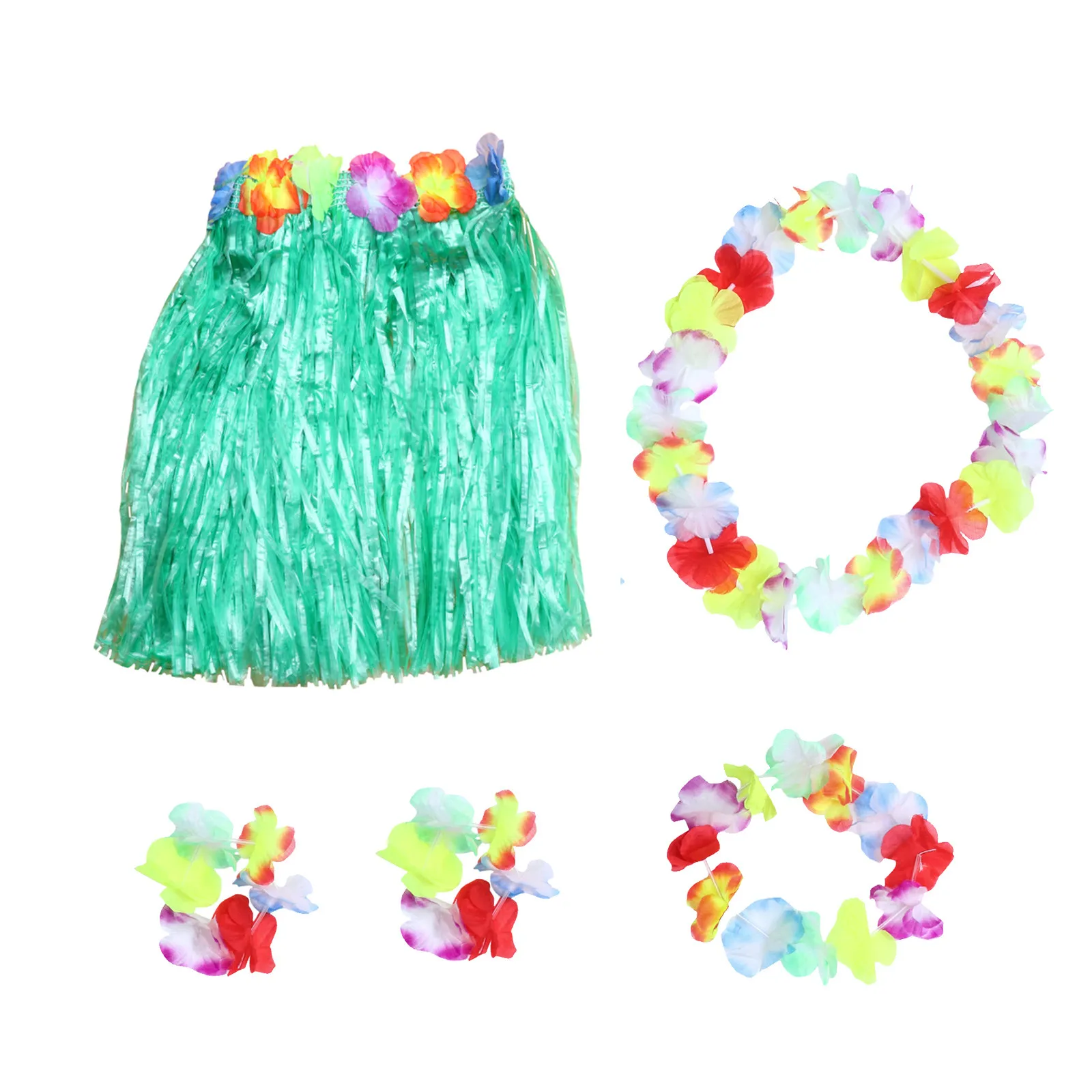 Luau Costume Set Green Hawaiian Hula Skirt Head Hoop Bracelets Neck Garland Island Party Tropical Dress Up Accessories
Luau Costume Set Green Hawaiian Hula Skirt Head Hoop Bracelets Neck Garland Island Party Tropical Dress Up Accessories