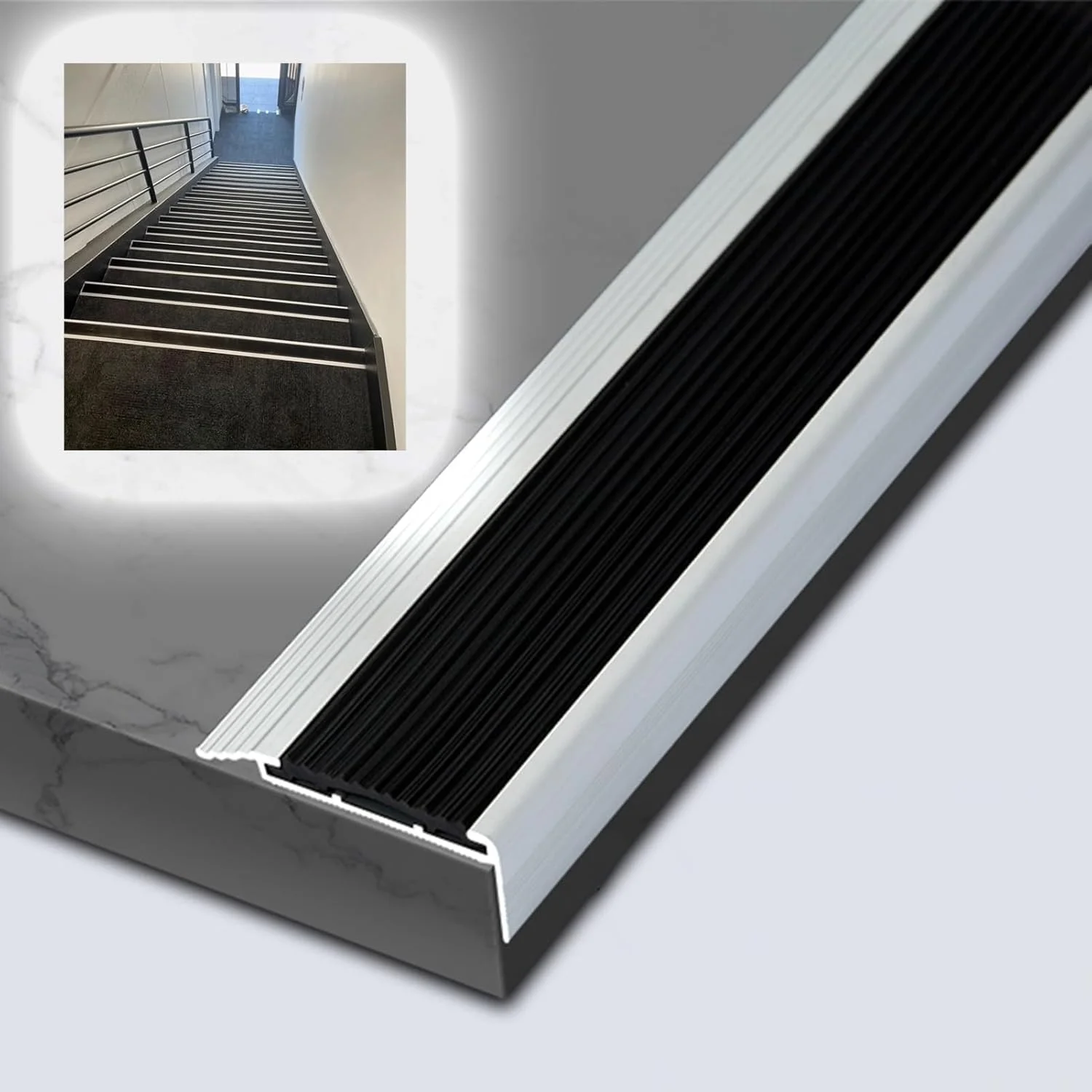 6PCS Aluminum Alloy Stair Edge Trims L-Shaped Non-Slip Metal Stair Nosing Stair Edge Protector Corner Brackets
6PCS Aluminum Alloy Stair Edge Trims L-Shaped Non-Slip Metal Stair Nosing Stair Edge Protector Corner Brackets