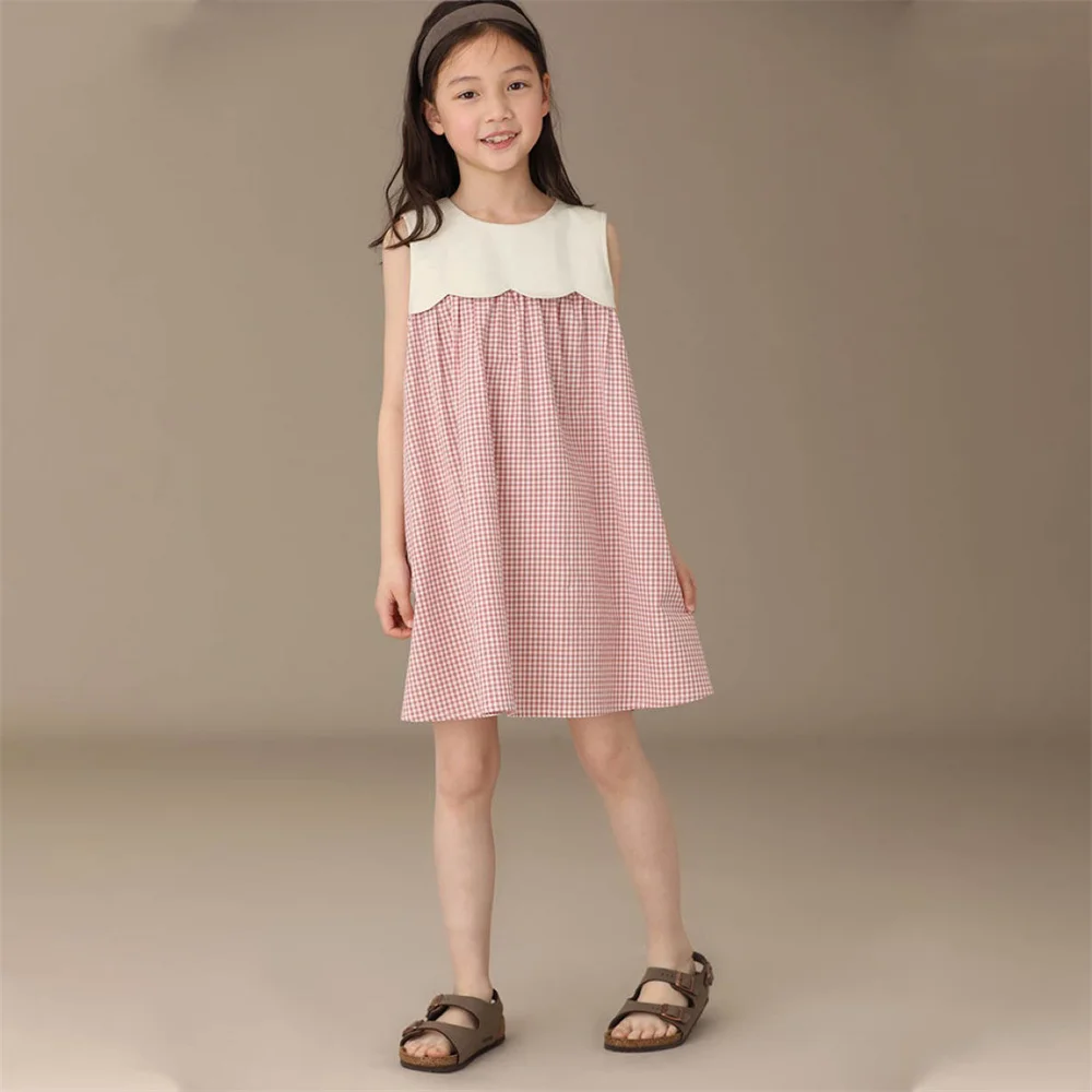 Teenager Kids Summer White Red Plaid Dresses for Big Girls Patchwork Casual Sleeveless Birthday Party Costume Children Clothes
Teenager Kids Summer White Red Plaid Dresses for Big Girls Patchwork Casual Sleeveless Birthday Party Costume Children Clothes