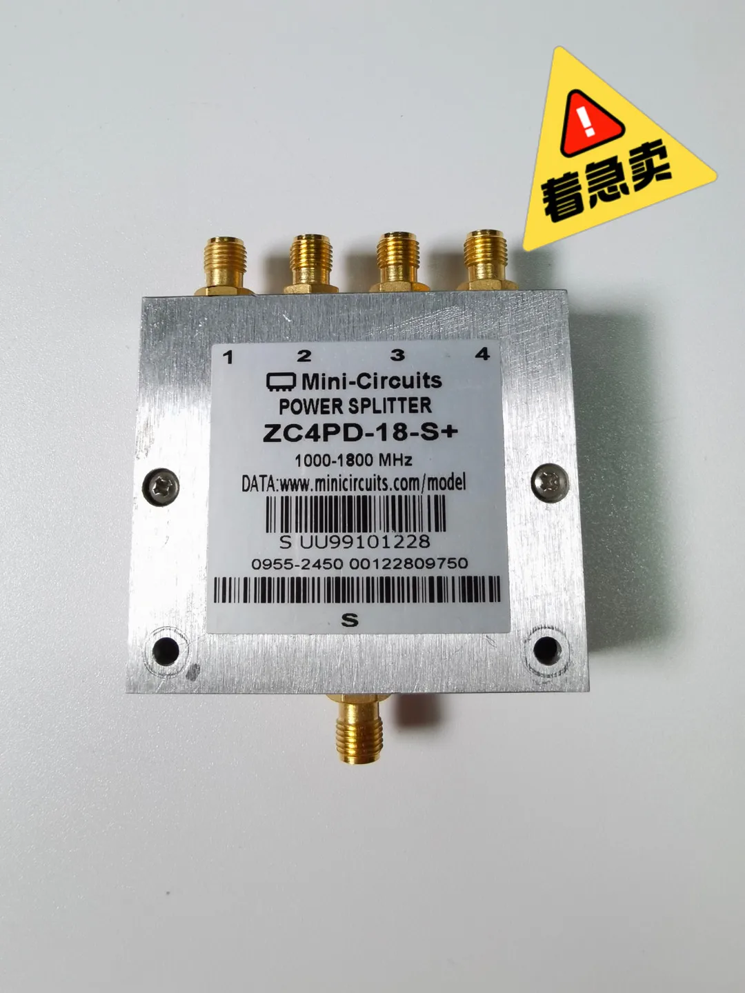 ZC4PD-18-S+ ZC4PD-18-2 MINI 1-1.8GHz SMA Mother RF Microwave One to Four Power Divider POWER SPLITTER
ZC4PD-18-S+ ZC4PD-18-2 MINI 1-1.8GHz SMA Mother RF Microwave One to Four Power Divider POWER SPLITTER