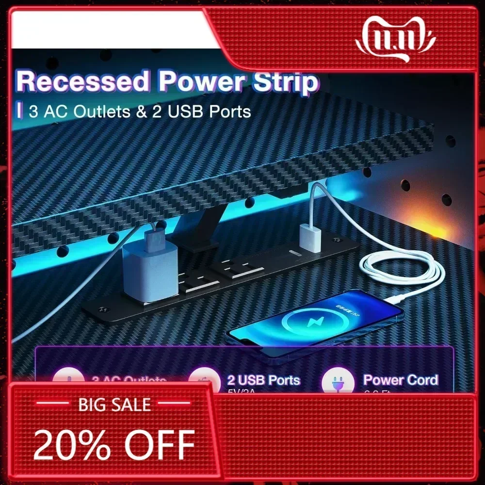 Горячая распродажа: Реверсивный игровой стол с USB-портом для зарядки и LED-подсветкой, 40-дюймовый компьютерный стол с полками для хранения и подставкой для монитора
Горячая распродажа: Реверсивный игровой стол с USB-портом для зарядки и LED-подсветкой, 40-дюймовый компьютерный стол с полками для хранения и подставкой для монитора