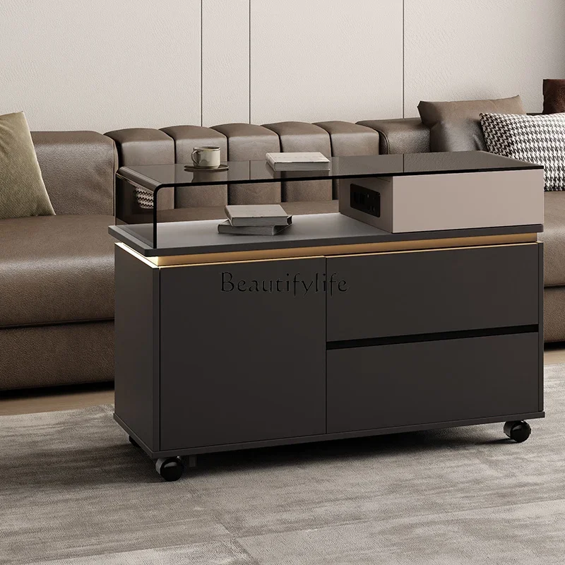 LD33The side cabinet next to the creative sofa can move the small coffee table.
LD33The side cabinet next to the creative sofa can move the small coffee table.