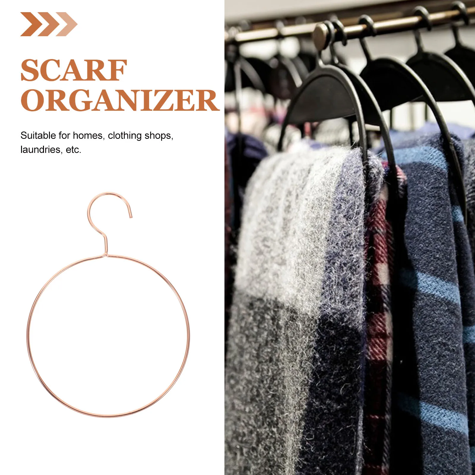 5 Pcs Round Hanger Hangers for Scarves Fashion Gold Rounded Scarf Miss Circular
5 Pcs Round Hanger Hangers for Scarves Fashion Gold Rounded Scarf Miss Circular