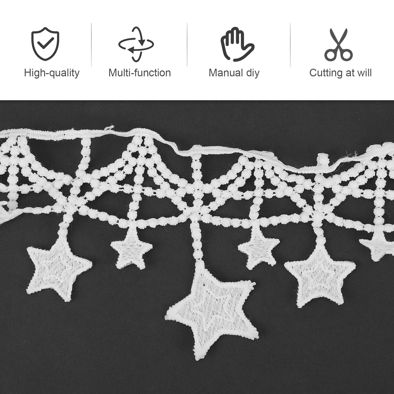Embroidery Lace Elastic Material DIY Star Pattern Floral Ribbon Sewing Craft Decor For Lace Ribbon Dresses Gifts
Embroidery Lace Elastic Material DIY Star Pattern Floral Ribbon Sewing Craft Decor For Lace Ribbon Dresses Gifts