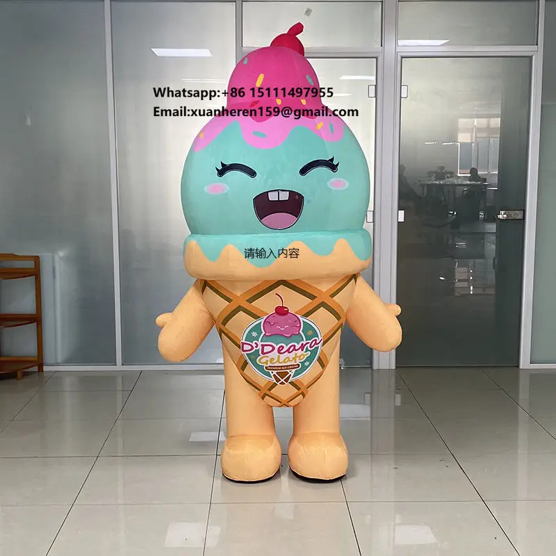Funny Events Customized Inflatable Ice Cream Costume Interactive Advertising Inflatable Dessert Mascot Costume
Funny Events Customized Inflatable Ice Cream Costume Interactive Advertising Inflatable Dessert Mascot Costume