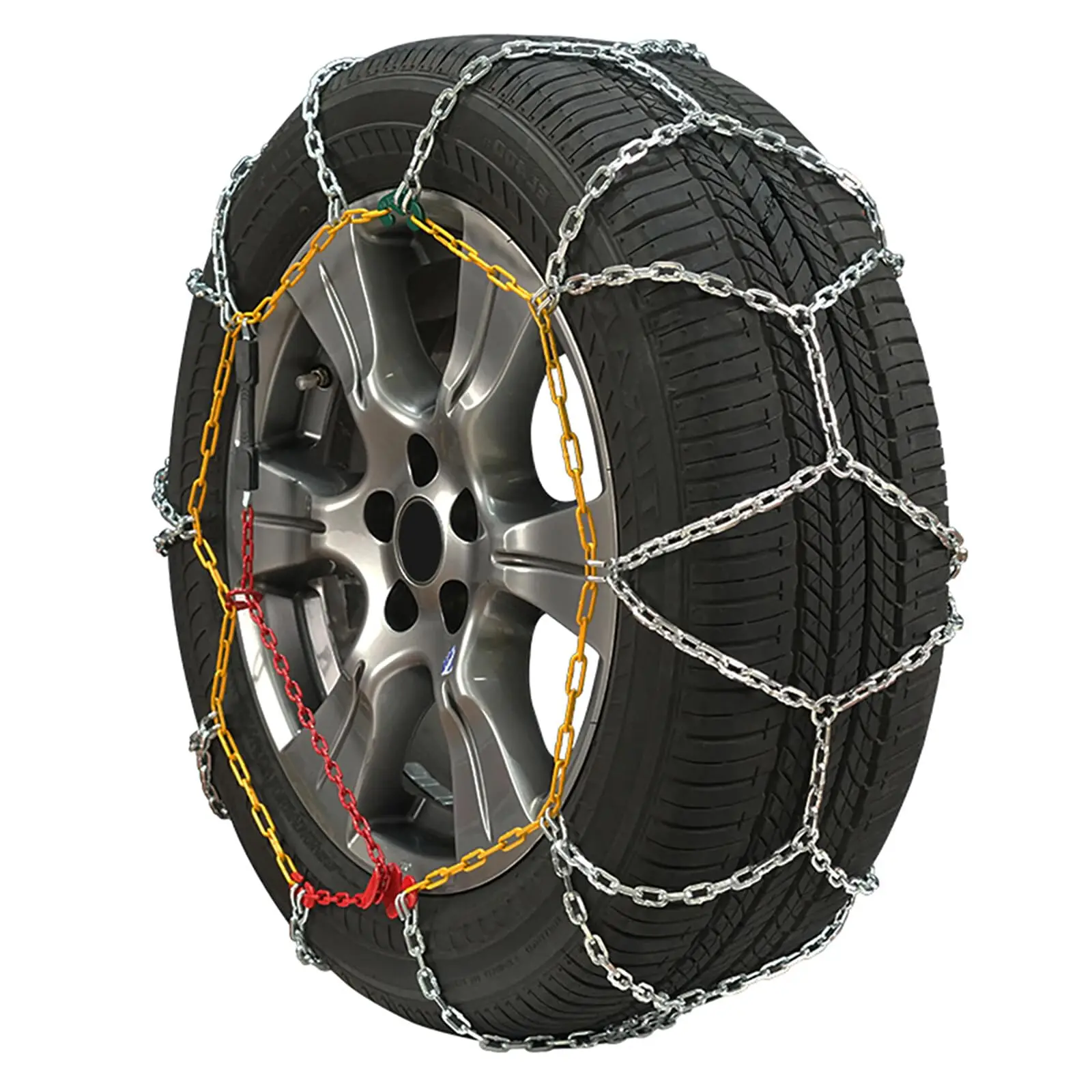 Steel Snow Chains For Car Tires 2-Pack Fit 14–18 Inch Rims, Quick-Install With Color-Coded Links
Steel Snow Chains For Car Tires 2-Pack Fit 14–18 Inch Rims, Quick-Install With Color-Coded Links