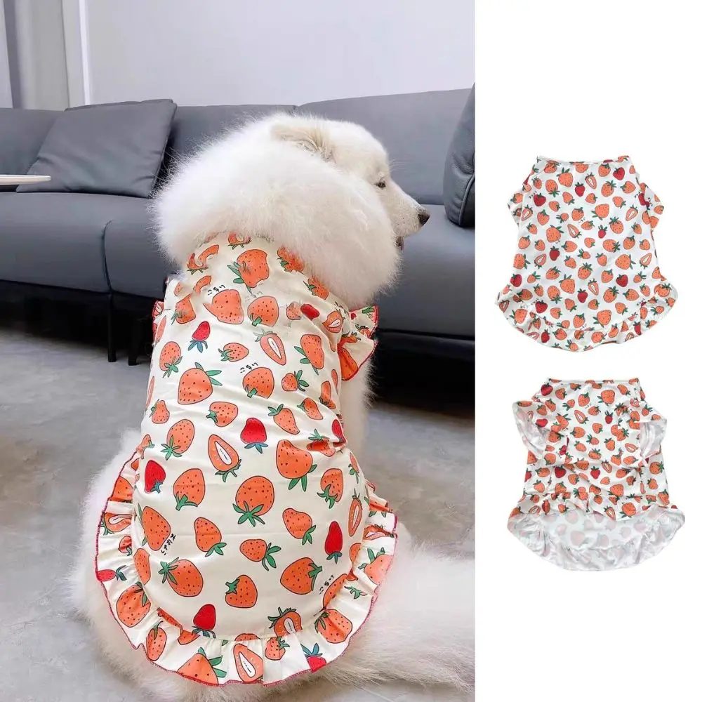 Fashion Strawberry Print Dog Cute Vest Top Big Size Sweet Puppy Cat Clothes Thin Shirts Breathable Dog Costumes Spring
Fashion Strawberry Print Dog Cute Vest Top Big Size Sweet Puppy Cat Clothes Thin Shirts Breathable Dog Costumes Spring