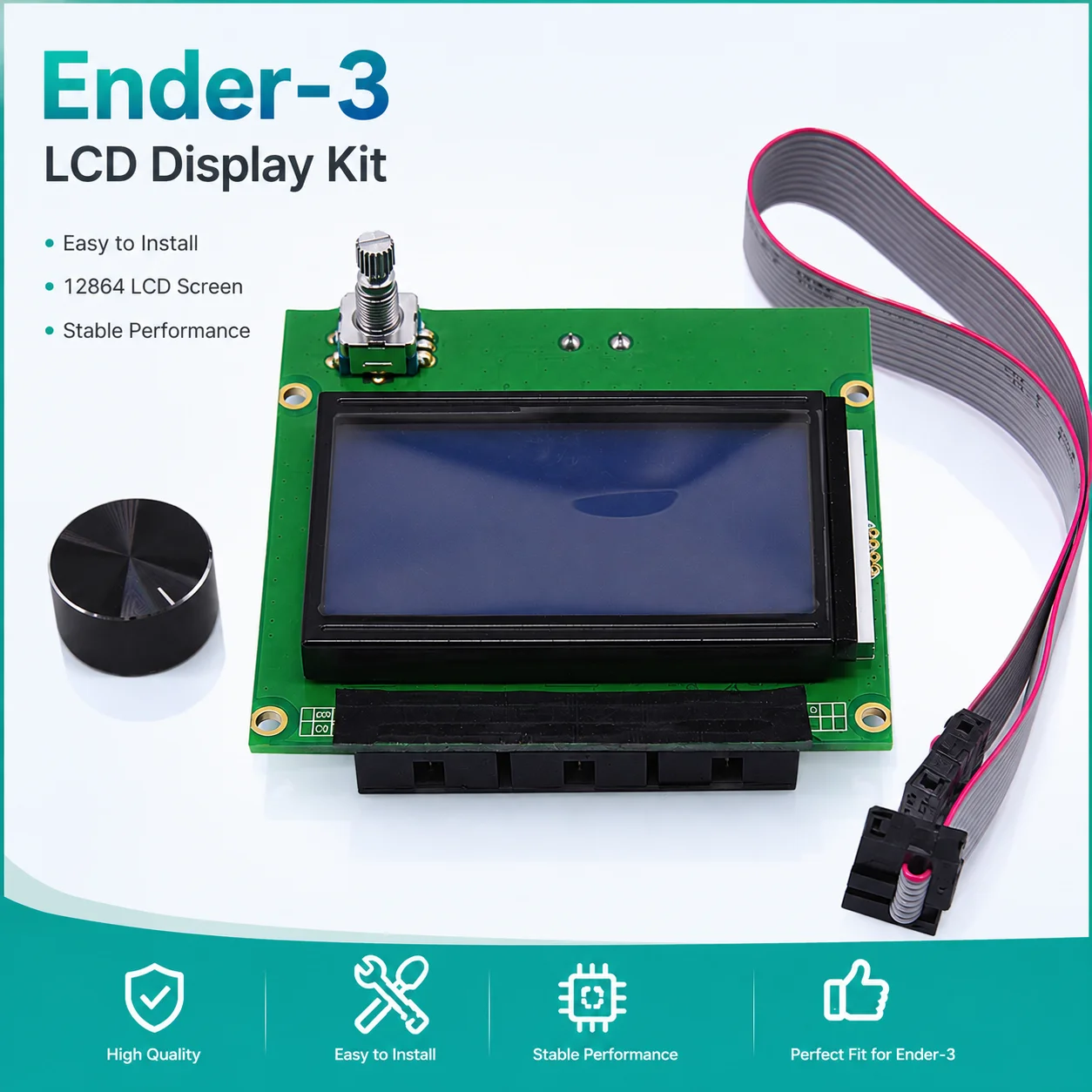12864 HD Display LCD Screen for Ender 3 3d Printer Blue Control Panel With Cable For Ender3/CR10 3D Printer Display Port Parts
12864 HD Display LCD Screen for Ender 3 3d Printer Blue Control Panel With Cable For Ender3/CR10 3D Printer Display Port Parts
