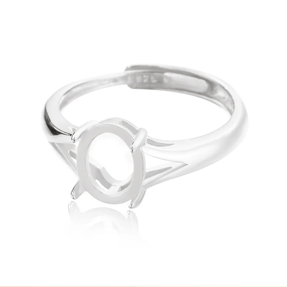 White Gold Plated 925 Silver Adjustable Ring Setting for 5x7mm/6x8mm/7x9mm/8x10mm/9x11mm/10x12mm/12x16mm Oval Cabochon
White Gold Plated 925 Silver Adjustable Ring Setting for 5x7mm/6x8mm/7x9mm/8x10mm/9x11mm/10x12mm/12x16mm Oval Cabochon