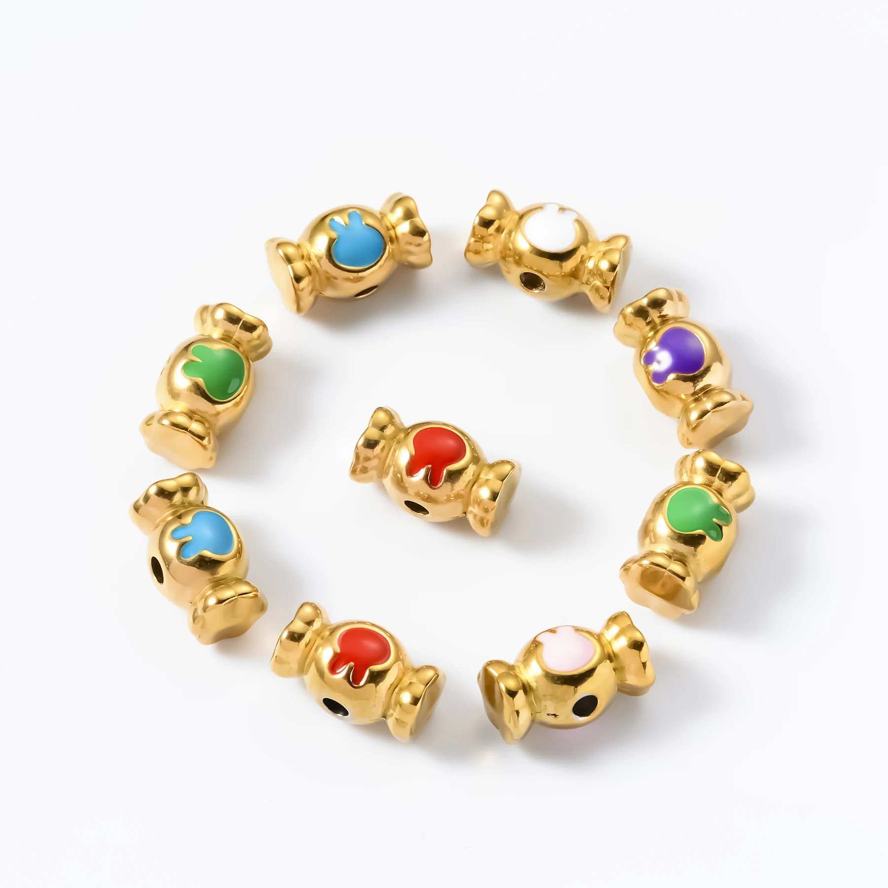 10Pcs Mini Candy Beads Hole 3mm Connectors Stainless Steel Colorful Enamel Parts for Handmade DIY Necklace Bracelet Accessories
10Pcs Mini Candy Beads Hole 3mm Connectors Stainless Steel Colorful Enamel Parts for Handmade DIY Necklace Bracelet Accessories
