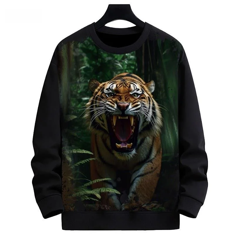 New Tiger Patterned Fleece Lined Men's Hoodie Digital Fashion Outerwear Cross-Border Clothing Comfortable Polyester Fiber
New Tiger Patterned Fleece Lined Men's Hoodie Digital Fashion Outerwear Cross-Border Clothing Comfortable Polyester Fiber